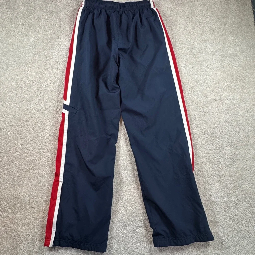 Nike Kids Navy Blue Red White‎ Side Stripe Track Pants Ankle Zip Large 18-20